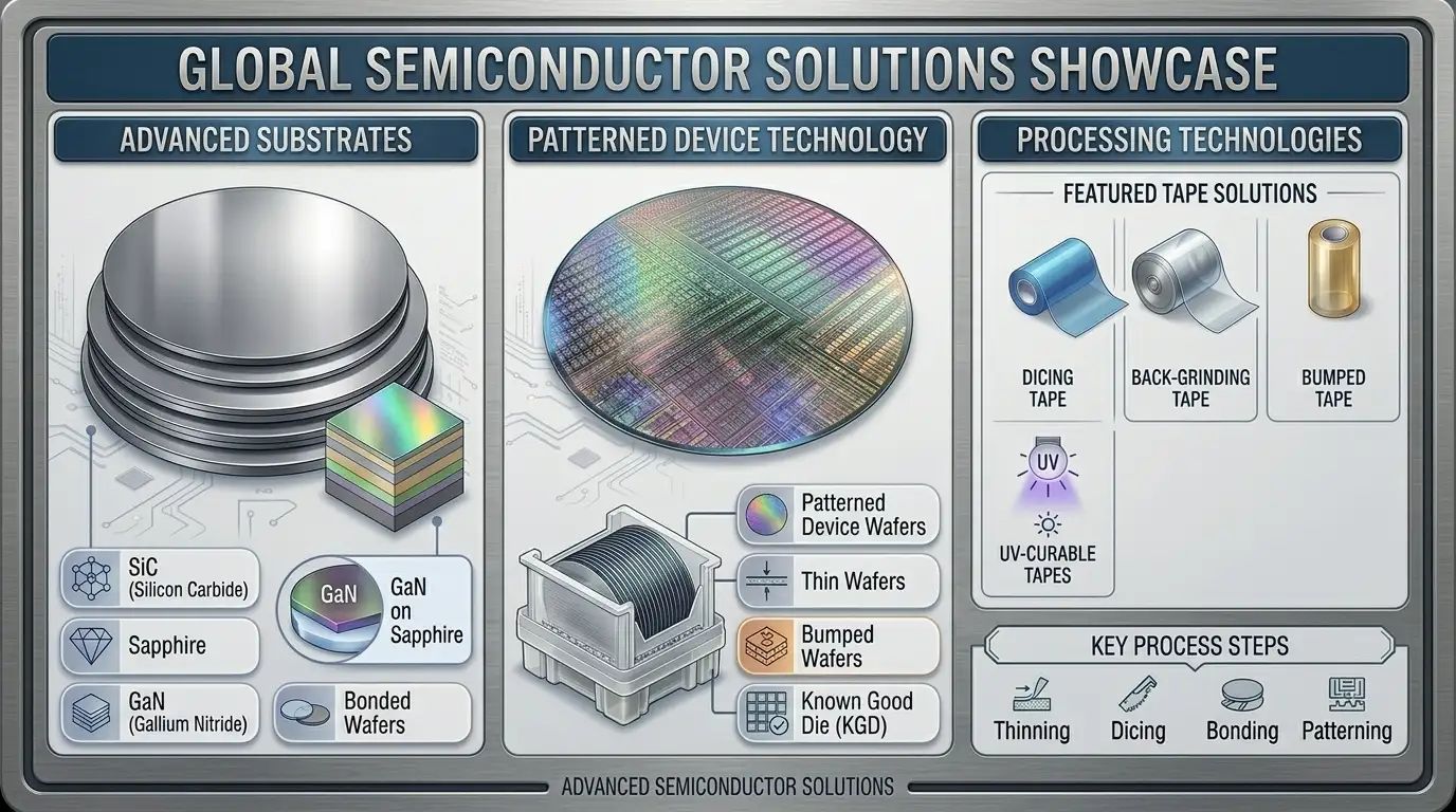 semiconductor wafers and dicing tapes